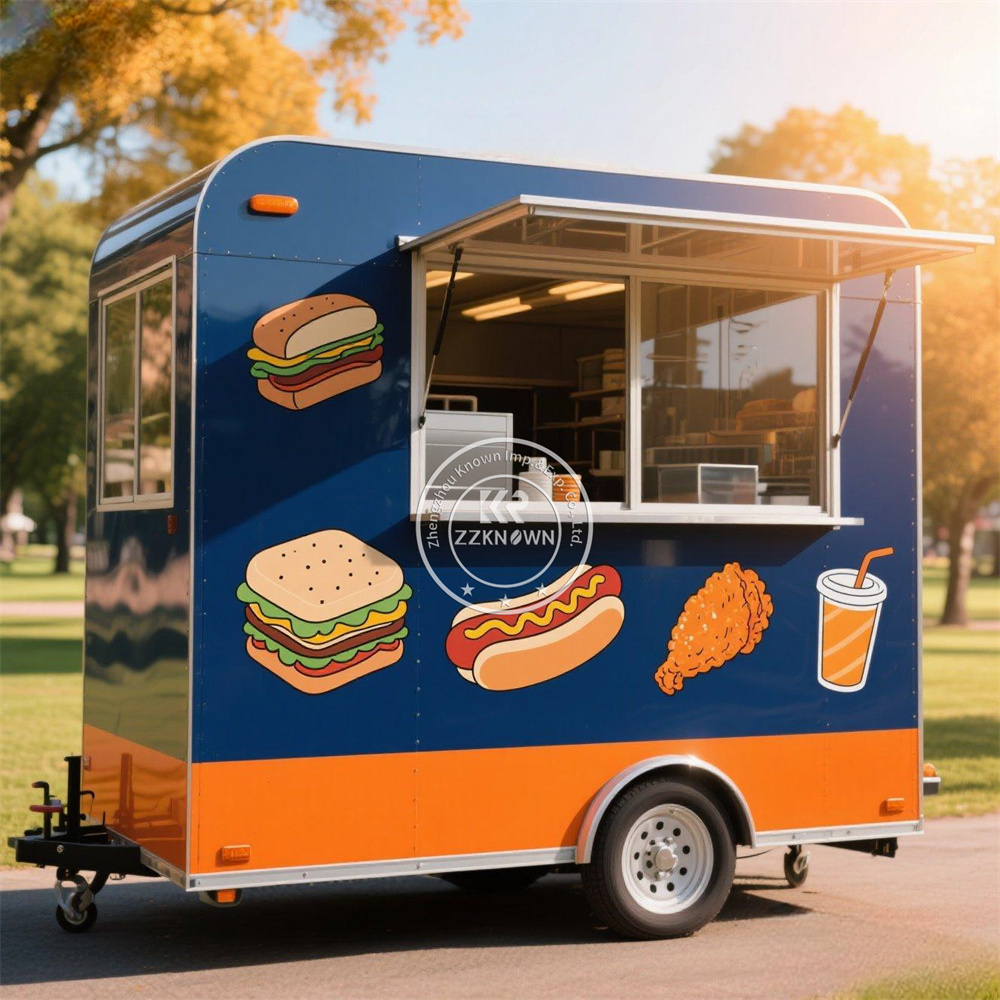 Hot Dog Vending Cart - USA Standard Fast Food Truck Pizza