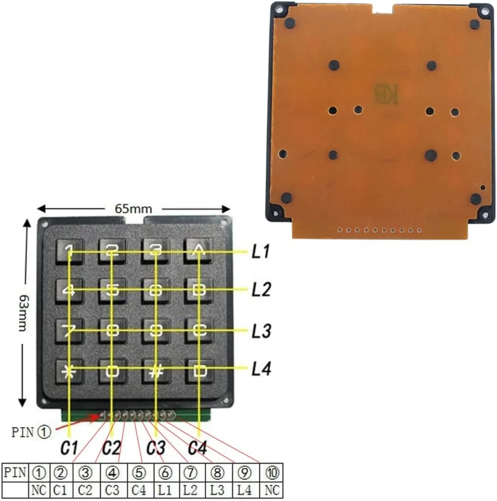 4x4 Matrix Membrane Keypad 16  - огляд і ціна Arduino Vending Machine Project