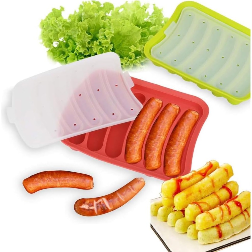 1Pcs Silicone Sausage Mold 6-c - огляд і ціна Hot Dog Vending Cart